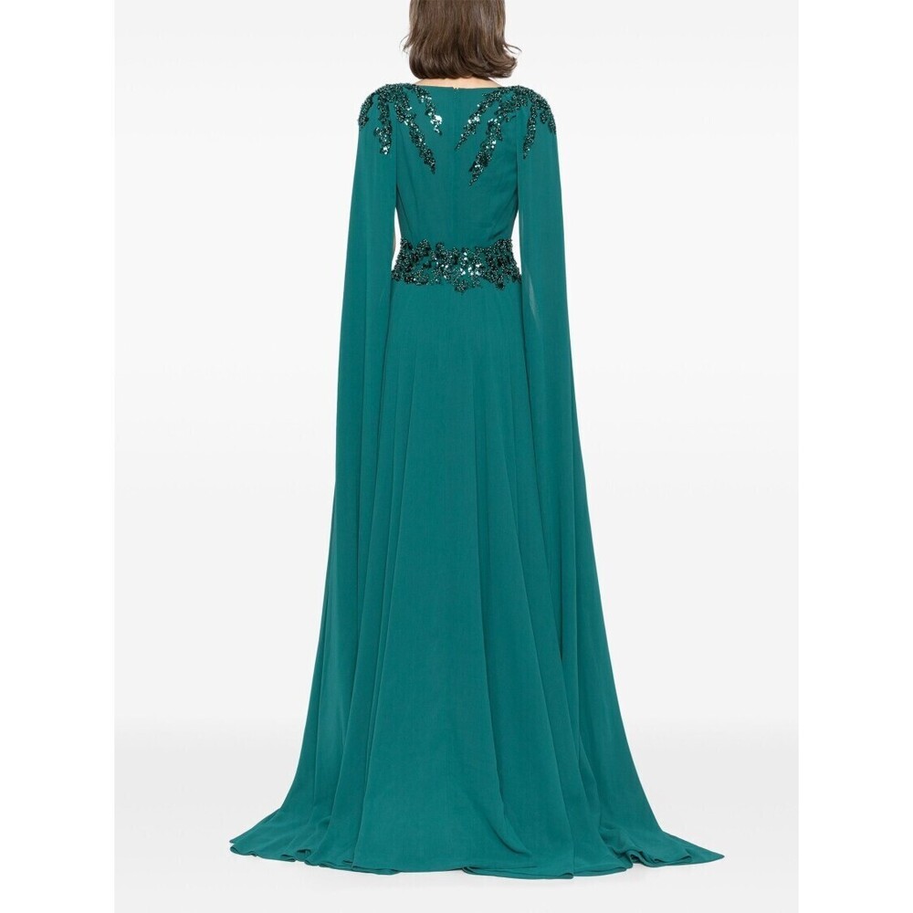 Saiid Kobeisy Crepe Dress With Cape
